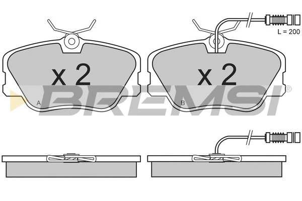 Brake Pad Set, disc brake (BP2485)