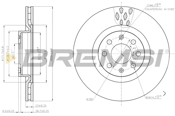 Brake Disc (CD7804S)