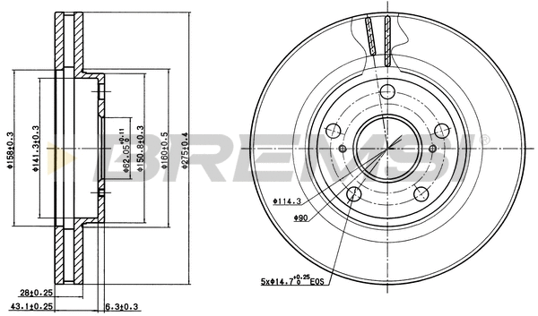 Brake Disc (CD6501V)
