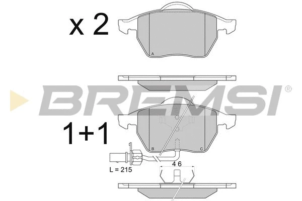 Brake Pad Set, disc brake (BP2816)