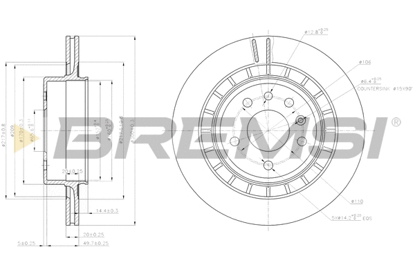 Brake Disc (CD7604V)