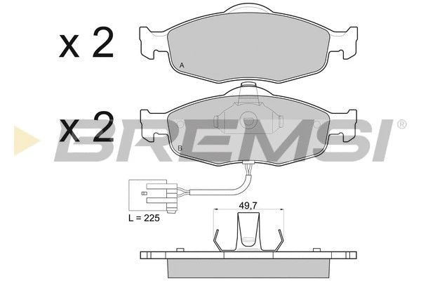 Brake Pad Set, disc brake (BP2561)