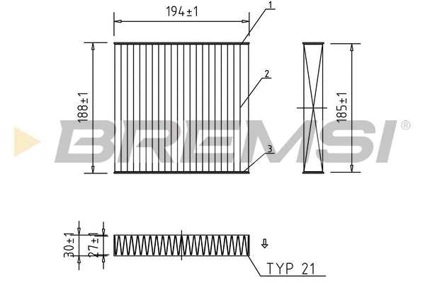 Filter, cabin air (FC0171A)