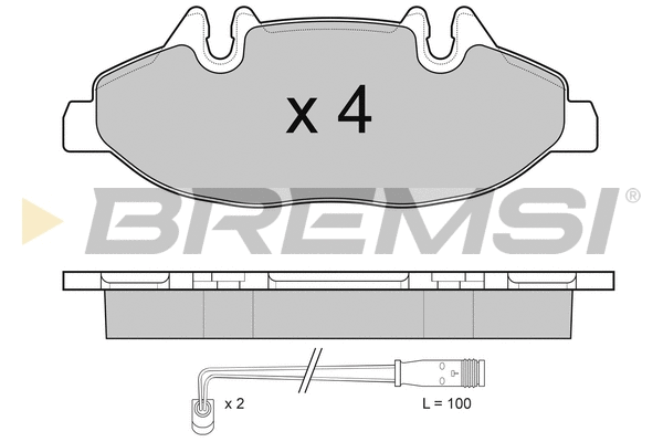 Brake Pad Set, disc brake (BP3100)