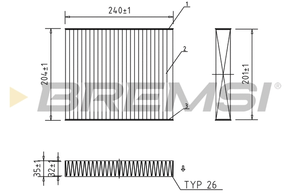 Filter, cabin air (FC0073C)
