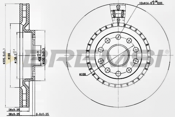 Brake Disc (CD7162V)