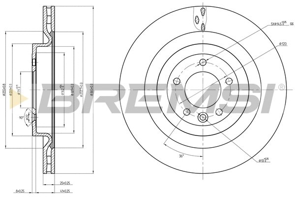 Brake Disc (CD8433V)