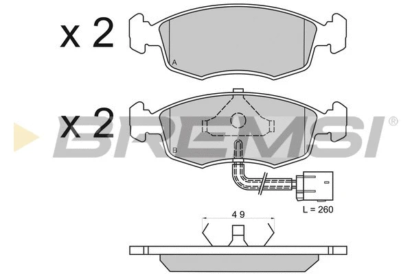 Brake Pad Set, disc brake (BP2583)
