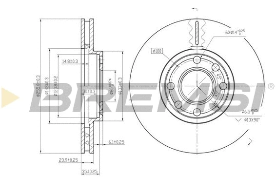 Brake Disc (CD7041V)