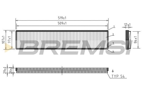 Filter, cabin air (FC1535C)