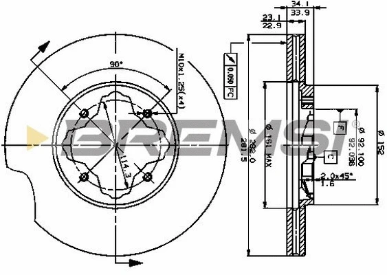 Brake Disc (CD6619V)