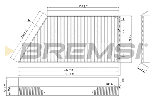 Filter, cabin air (FC0088C)