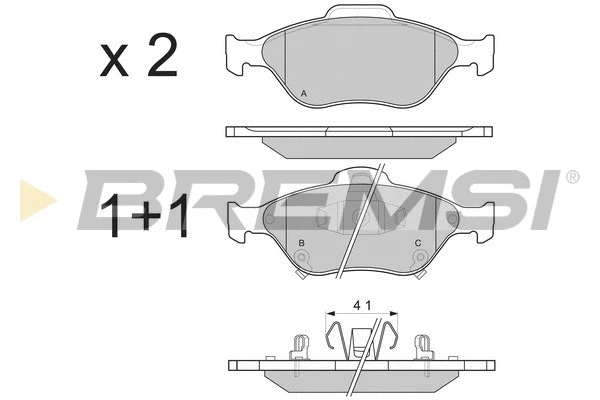 Brake Pad Set, disc brake (BP3255)