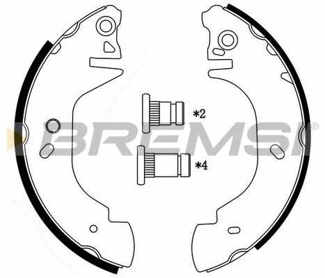 Brake Shoe Set (GF0232)