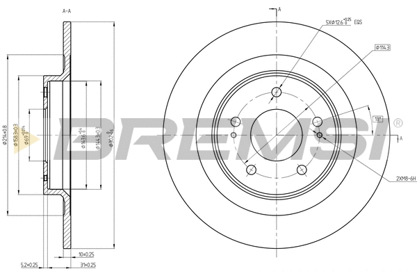 Brake Disc (CD8652S)