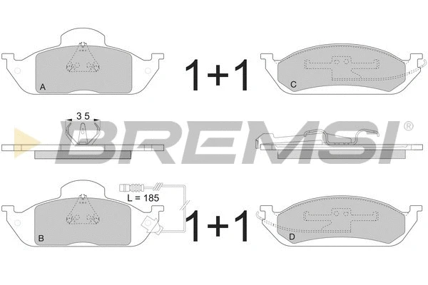 Brake Pad Set, disc brake (BP2897)