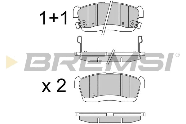 Brake Pad Set, disc brake (BP3575)