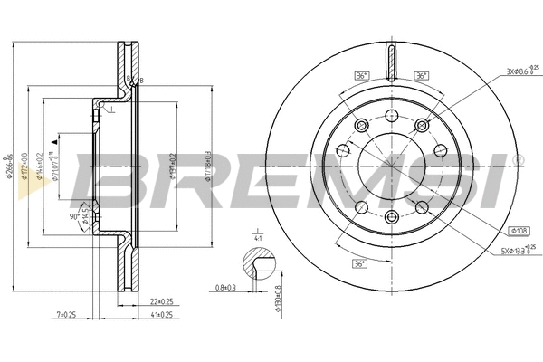 Brake Disc (CD8413V)