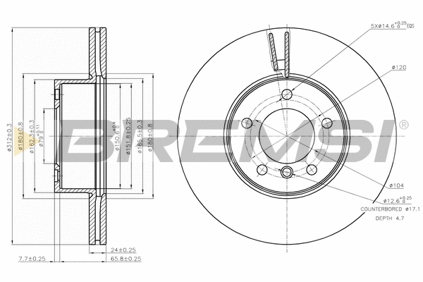Brake Disc (CD7717V)