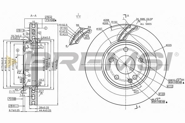 Brake Disc (CD8760V)