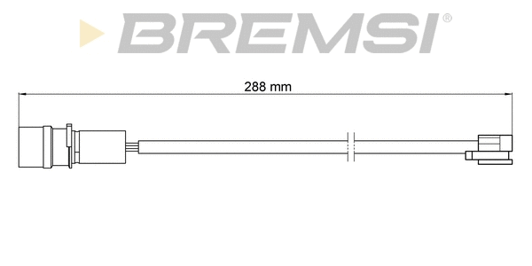 Warning Contact, brake pad wear (WI0969)