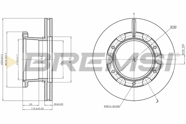 Brake Disc (CD5306V)