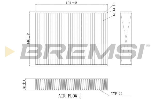 Filter, cabin air (FC0432A)