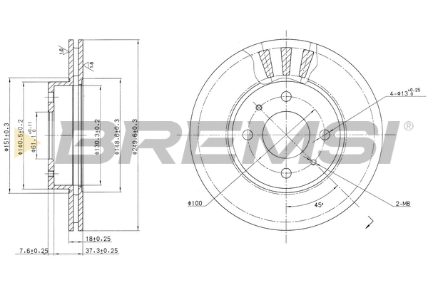 Brake Disc (CD6615V)
