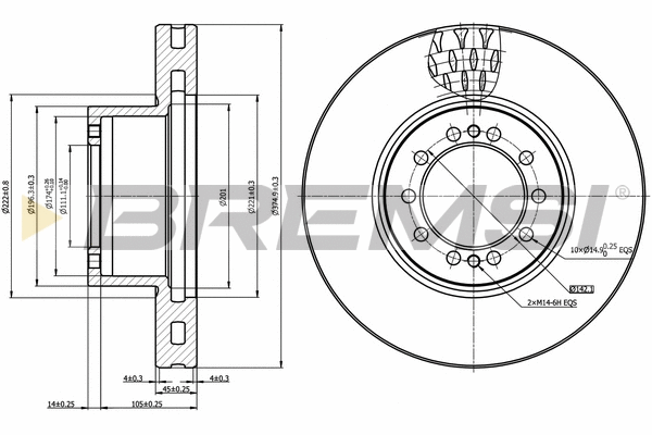 Brake Disc (CD5324V)