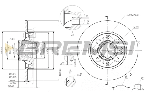 Brake Disc (CD7695S)