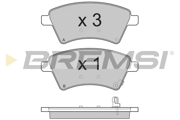 Brake Pad Set, disc brake (BP3242)