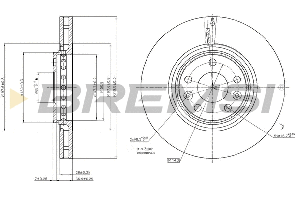 Brake Disc (CD7727V)