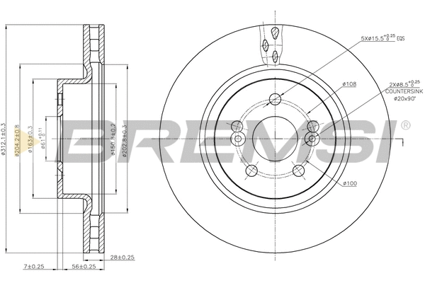 Brake Disc (CD7524V)