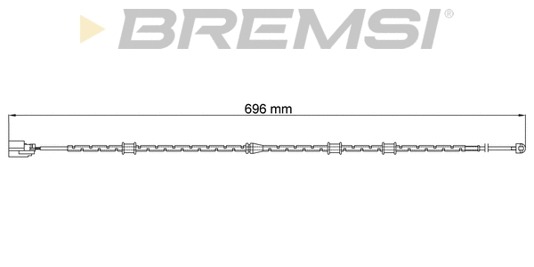 Warning Contact, brake pad wear (WI0959)