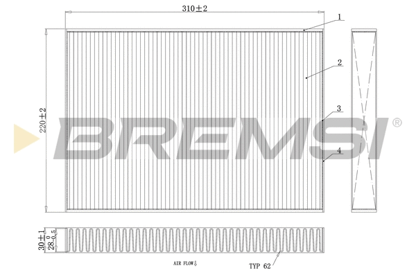 Filter, cabin air (FC0410)
