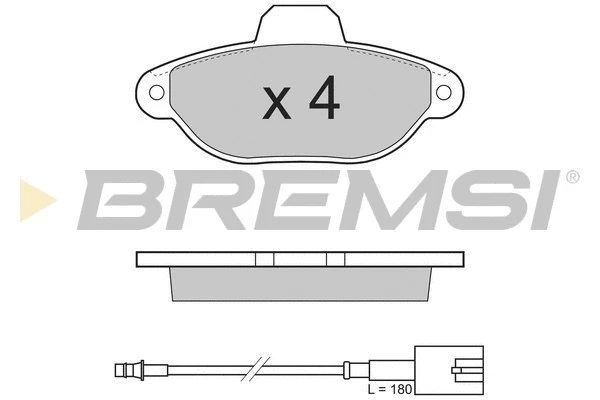 Brake Pad Set, disc brake (BP3326)
