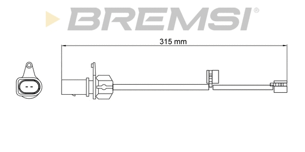 Warning Contact, brake pad wear (WI0946)
