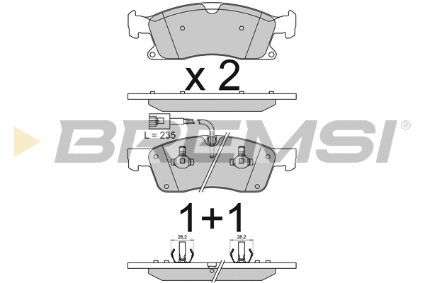 Brake Pad Set, disc brake (BP3814)