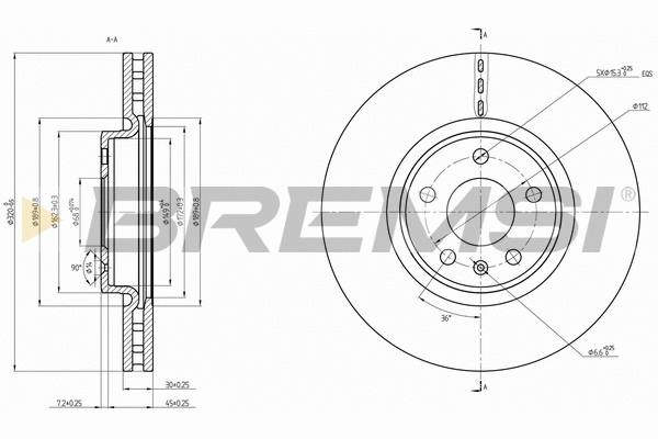 Brake Disc (CD8761V)