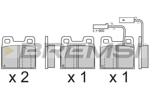 Brake Pad Set, disc brake (BP2607)