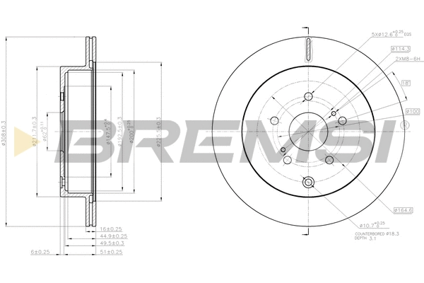Brake Disc (CD8072V)