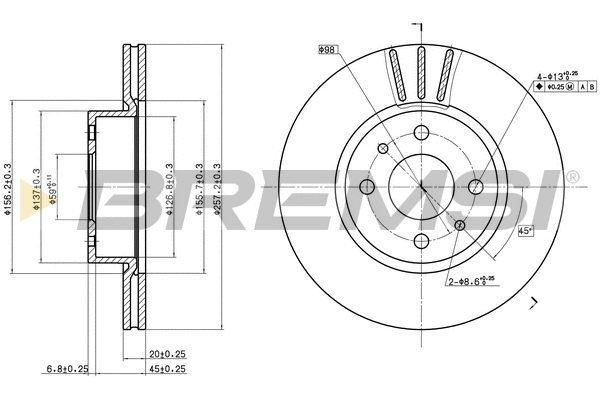 Brake Disc (CD6176V)