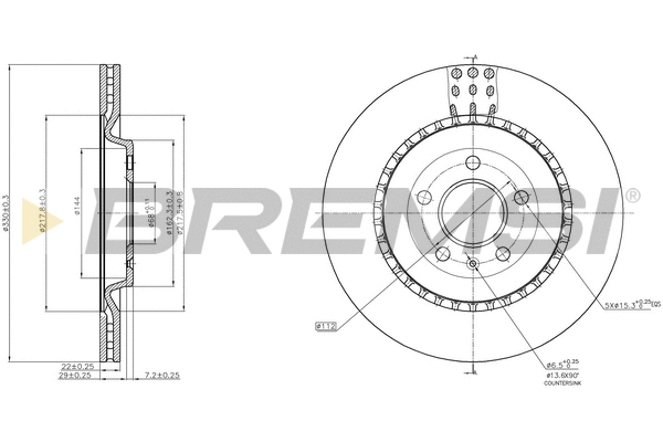 Brake Disc (CD8383V)