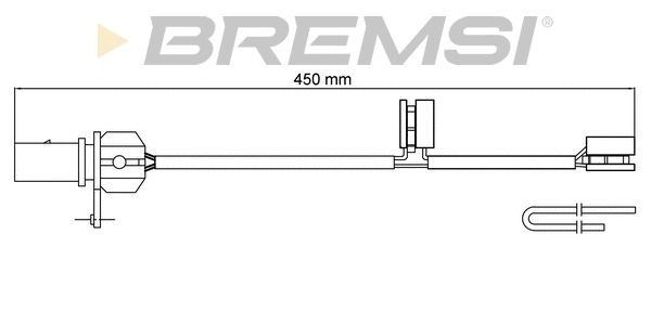 Warning Contact, brake pad wear (WI0910)