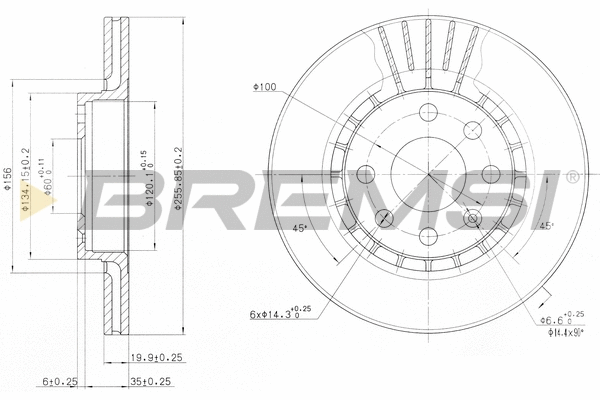 Brake Disc (CD6328V)