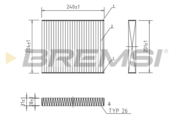 Filter, cabin air (FC0449A)