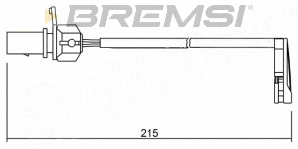 Warning Contact, brake pad wear (WI0734)