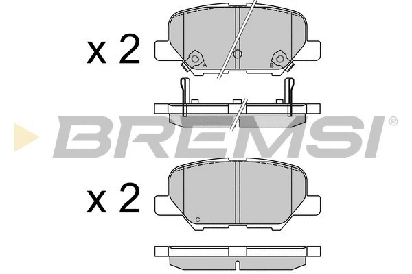 Brake Pad Set, disc brake (BP3555)