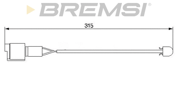 Warning Contact, brake pad wear (WI0564)
