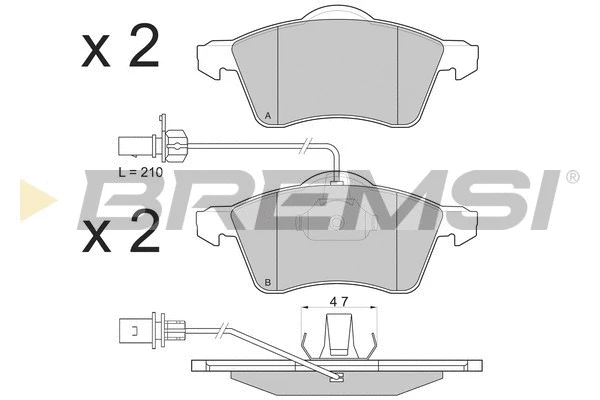 Brake Pad Set, disc brake (BP2868)